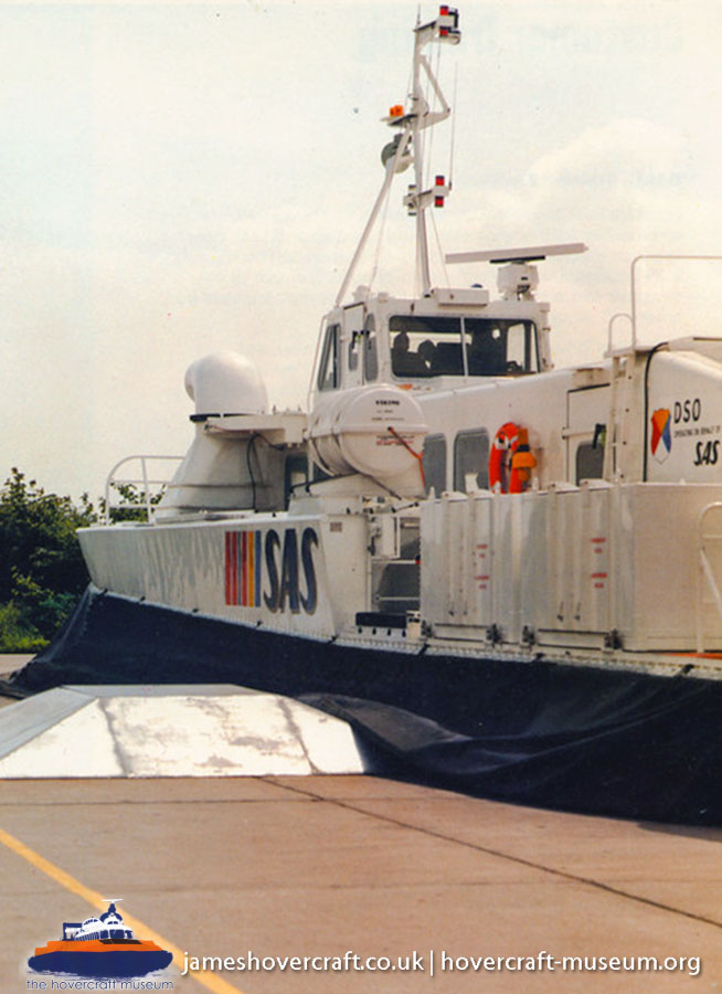 AP1-88 hovercraft with the Scandinavian company SAS -  (credit: The <a href='http://www.hovercraft-museum.org/' target='_blank'>Hovercraft Museum Trust</a>).